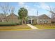 Attractive clubhouse with manicured landscaping, an American flag, and a welcoming entrance, offering a sense of community at 7 Sconesill Ln, Charleston, SC 29414