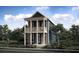 Charming two-story home with a covered porch, beautiful landscaping, and a classic exterior design at 708 Rumbling Leaf Ln, Summerville, SC 29486