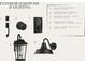 A collection of exterior hardware and lighting fixtures selected for the home at 814 Gentle Breeze Dr, Summerville, SC 29486