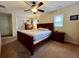 Comfortable bedroom with a ceiling fan and neutral decor at 922 Dill Ave, Charleston, SC 29412