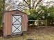 Storage shed in the backyard of the property, offering secure space for equipment at 922 Dill Ave, Charleston, SC 29412