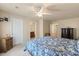 Bedroom with a ceiling fan, and adjoining bathroom at 1216 Wild Goose Trl, Summerville, SC 29483