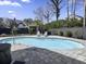 Backyard pool and patio area surrounded by lush landscaping at 127 Beresford Creek St, Daniel Island, SC 29492