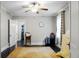 Bedroom showcasing traditional rug, ceiling fan and adjoining spaces at 1316 Wichman St, Walterboro, SC 29488
