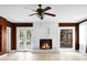 Living room featuring a fireplace and tiled floors at 1316 Wichman St, Walterboro, SC 29488