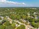 Expansive aerial view showcases homes nestled among lush green trees in a vibrant neighborhood with blue skies at 1430 Hindman Ave, Mount Pleasant, SC 29464