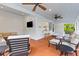 Covered outdoor patio with lounge seating, bar, and hot tub at 2 Pagett St, Daniel Island, SC 29492
