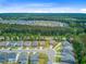 A scenic aerial view of a residential community nestled amidst lush greenery and a small lake at 219 Whirlaway Dr, Moncks Corner, SC 29461