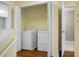 Washer and dryer located in the hallway on the second floor at 250 Grand Oaks Dr, Ladson, SC 29456