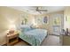Comfortable bedroom with water views from the attached porch at 3104 Upda Creek, Seabrook Island, SC 29455