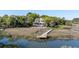 Beautiful multi-story home with a private dock extending into the river, surrounded by lush marshland at 3104 Upda Creek, Seabrook Island, SC 29455