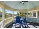 Charming porch with seating area offering panoramic views of the tranquil waterway at 3104 Upda Creek, Seabrook Island, SC 29455