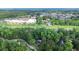 Aerial view of secluded home with pool, lush greenery, and proximity to shopping and highways at 312 E Shepard Ln, Summerville, SC 29483