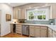 Kitchen area with stainless steel dishwasher and sink at 312 E Shepard Ln, Summerville, SC 29483