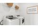 Bright laundry room featuring modern washer and dryer, wire shelving and stylish decor at 314 Archar St, Summerville, SC 29486