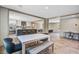 Open-concept dining and kitchen area with island, stainless steel appliances, and ample seating at 317 Marion Rd, Dorchester, SC 29437