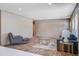 Inviting living room with modern furniture, decor and wood-look floors at 317 Marion Rd, Dorchester, SC 29437