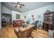 Comfortable living room with hardwood floors, vaulted ceilings, and a cozy atmosphere at 320 Foxglove Ave, Summerville, SC 29483