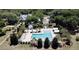 Overhead image featuring the community pool and surrounding lush greenery at 3997 Aspera Dr, Summerville, SC 29483
