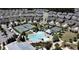 Aerial showing community amenities including tennis courts, a pool and a spacious clubhouse at 3997 Aspera Dr, Summerville, SC 29483