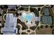 Overhead image showing the community pool, seating areas and green spaces at 3997 Aspera Dr, Summerville, SC 29483