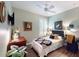 Stylish bedroom features a ceiling fan, decor, and natural light from the window at 3997 Aspera Dr, Summerville, SC 29483