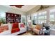 Living room featuring large windows, hardwood floors and fireplace with traditional furnishings at 3997 Aspera Dr, Summerville, SC 29483