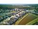 Scenic aerial shot of houses nestled around a pond in a vibrant neighborhood at 413 Ribiero Dr, Summerville, SC 29486
