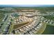 Beautiful aerial view of a neighborhood with ponds and lush greenery at 413 Ribiero Dr, Summerville, SC 29486