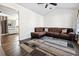 Bright living room with comfortable sofa at 4437 Garwood Dr, Ladson, SC 29456