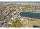 Expansive aerial shot of property located next to the lake and park, showcasing the urban environment at 49 Ashley Ave, Charleston, SC 29401