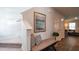Entryway bench beside stairs leads to an open floorplan living room at 559 Gahagan Rd, Summerville, SC 29486