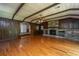 Inviting living room featuring a stone fireplace and hardwood floors at 5823 Lakeview Dr, Hanahan, SC 29410
