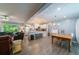 Open-concept living area with modern flooring, a kitchen island, and plenty of natural light at 779 Dills Bluff Rd, Charleston, SC 29412