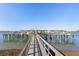 Charming boat dock with covered gazebo, providing a serene waterfront setting and access to boating amenities at 81 Sandbar Ln # 19, Folly Beach, SC 29439