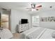 Comfortable bedroom features plush carpeting, soft, neutral paint colors, and an en suite bathroom at 10 Skyeman Dr, Charleston, SC 29414