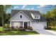 Charming single Gathering home featuring stone accents, neutral siding, a manicured lawn and a two car garage at 1037 Tulip Shell St, Summerville, SC 29485