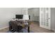 Comfortable home office featuring a modern desk, ergonomic chair, and stylish decor at 110 Levis Song Ct, Goose Creek, SC 29445