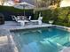 Inviting outdoor pool area surrounded by lush landscaping and stylish patio furniture at 12 Orange St, Charleston, SC 29401