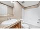 Bathroom featuring a vanity with a sink, toilet, and shower with a bathtub at 120 Perry Hill Rd, Moncks Corner, SC 29461
