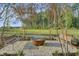 Benches surrounding a fire pit in a nicely landscaped green area at 150 Midtown Ave, Summerville, SC 29486