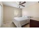 Cozy bedroom with ceiling fan offers natural light and a large closet for storage at 167 Decatur Dr, Summerville, SC 29486