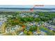 An aerial shot showcasing a residential community with ponds, tree-lined streets, and common areas at 2596 Hatch Dr, Johns Island, SC 29455