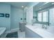 Bathroom with double sinks, granite countertops, and ample storage space at 2596 Hatch Dr, Johns Island, SC 29455