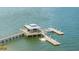 Overhead view of a dock on the water with access for boating, fishing, and enjoying the scenery at 2596 Hatch Dr, Johns Island, SC 29455