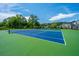 View of the community tennis court with lush landscaping, and beautiful sunny skies at 2596 Hatch Dr, Johns Island, SC 29455