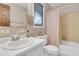Bathroom featuring a single sink vanity and shower/tub combo at 3 Birmingham Ct, Charleston, SC 29407