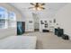 Cozy bedroom featuring built-in shelving, a window, ceiling fan, and spacious design at 3 Birmingham Ct, Charleston, SC 29407