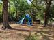 A fun, colorful playground with slides offers recreation and is set among mature trees at 3 Birmingham Ct, Charleston, SC 29407