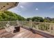 Exterior deck with comfortable seating, wooden railings and gorgeous views at 3009 Palm Blvd, Isle of Palms, SC 29451